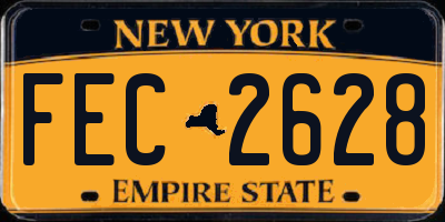 NY license plate FEC2628