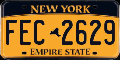NY license plate FEC2629