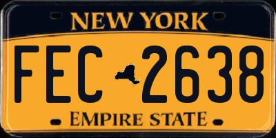 NY license plate FEC2638