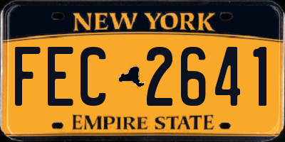 NY license plate FEC2641