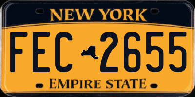 NY license plate FEC2655