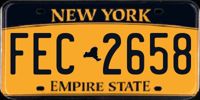 NY license plate FEC2658