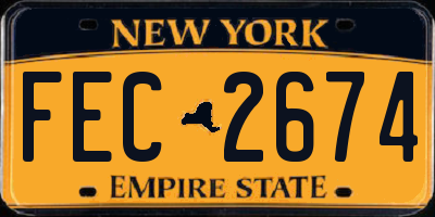 NY license plate FEC2674