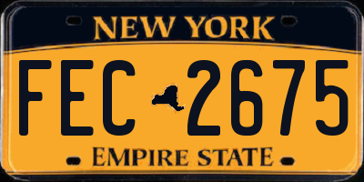 NY license plate FEC2675