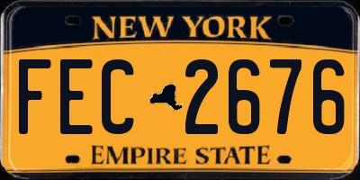NY license plate FEC2676