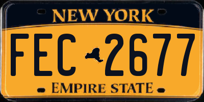 NY license plate FEC2677