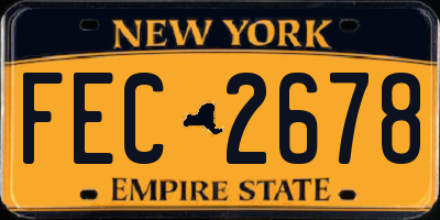 NY license plate FEC2678