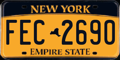 NY license plate FEC2690