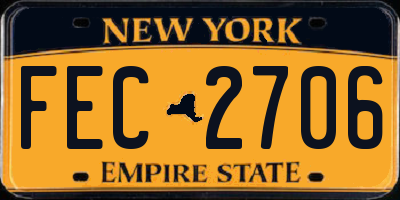 NY license plate FEC2706