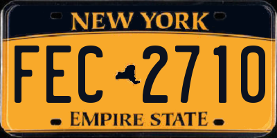 NY license plate FEC2710