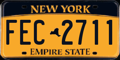 NY license plate FEC2711