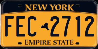 NY license plate FEC2712