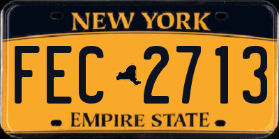 NY license plate FEC2713