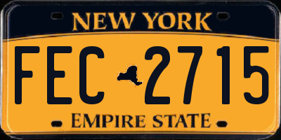 NY license plate FEC2715