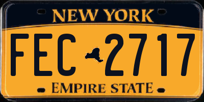 NY license plate FEC2717