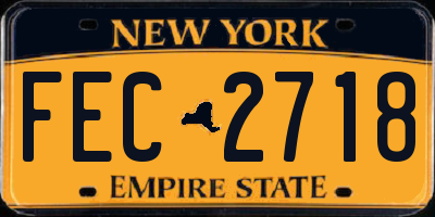 NY license plate FEC2718