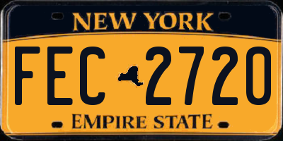 NY license plate FEC2720