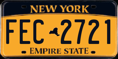 NY license plate FEC2721