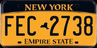 NY license plate FEC2738