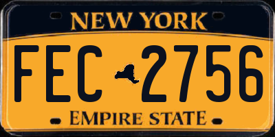 NY license plate FEC2756