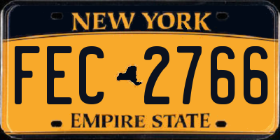 NY license plate FEC2766