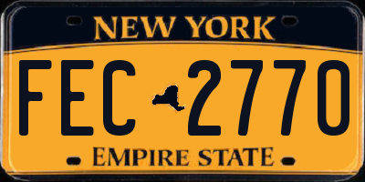 NY license plate FEC2770
