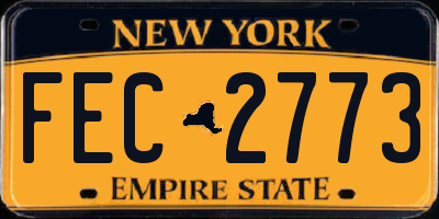 NY license plate FEC2773
