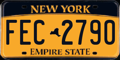NY license plate FEC2790