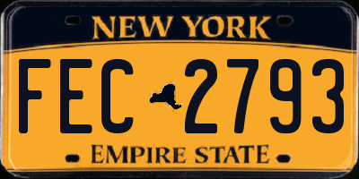 NY license plate FEC2793