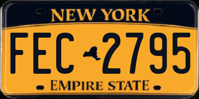 NY license plate FEC2795