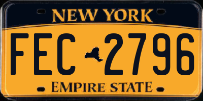 NY license plate FEC2796
