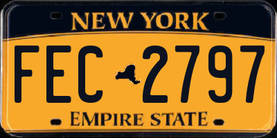 NY license plate FEC2797