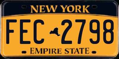 NY license plate FEC2798