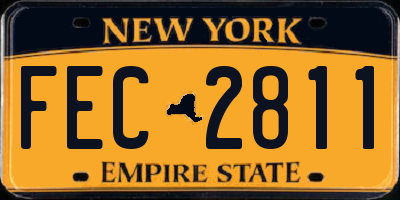 NY license plate FEC2811