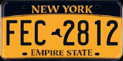 NY license plate FEC2812