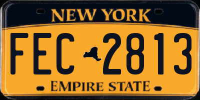 NY license plate FEC2813