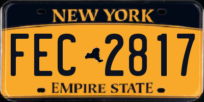 NY license plate FEC2817