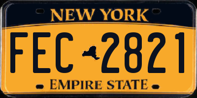 NY license plate FEC2821