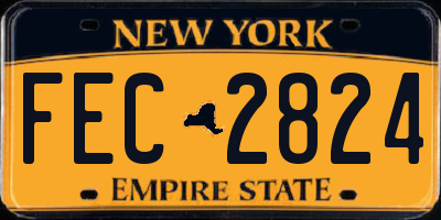 NY license plate FEC2824
