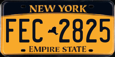 NY license plate FEC2825