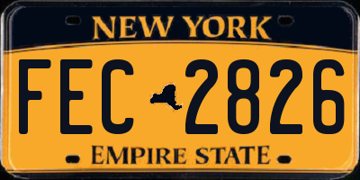 NY license plate FEC2826