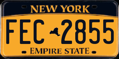 NY license plate FEC2855