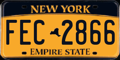 NY license plate FEC2866