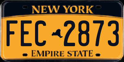 NY license plate FEC2873