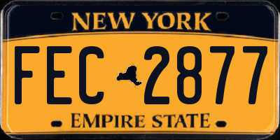 NY license plate FEC2877