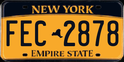 NY license plate FEC2878
