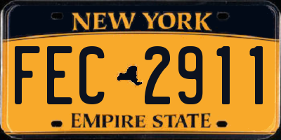 NY license plate FEC2911