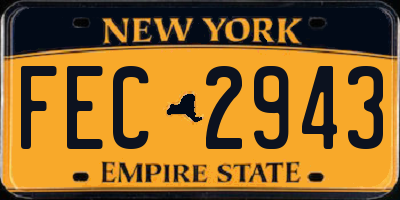 NY license plate FEC2943