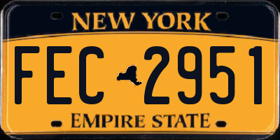 NY license plate FEC2951