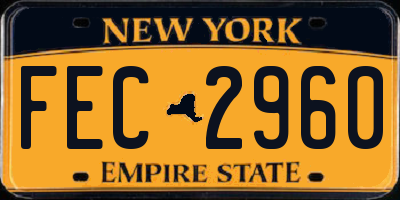 NY license plate FEC2960